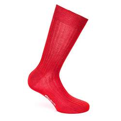 Chiccheria Brand Milano Premium Herren Socken/Business-Socken/Bunte Socken aus Baumwolle, Made in Italy by Bresciani (XL (45-46), Rot) von Chiccheria Brand