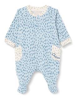 Chicco Baby-Jungen Strampler mit Öffnung vorne. Schlafanzug für Kinder und Babys, Hellblau (894), 68 von Chicco
