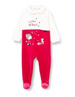 Chicco Baby-Mädchen Strampler aus Chenille mit Frontöffnung Kleinkind-Schlafanzüge, rot, 56 cm von Chicco