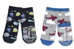Chicco Set Socken Anti-Rutsch Stoppersocken, Socken Unisex Kinder, Grau, 2-3 jahre (pack of 2) von Chicco