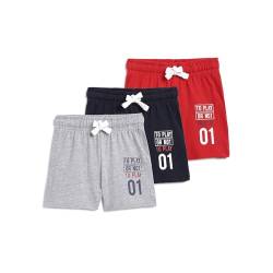 Chicco Shorts Set aus Baumwolle, Hose Jungen, Rot, 12 monate (pack of 3) von Chicco