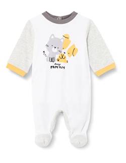 Chicco Unisex Baby Jumpsuit mit Klappenöffnung und Knöpfen, Weiß III (419), 12 Monate von Chicco