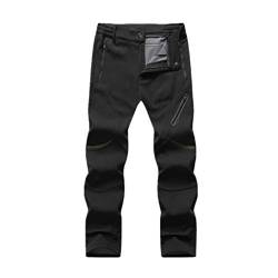 Chickwin Herren Wanderhose Jogging Berghose Sport Skihose Trekkinghose Winddicht Warm Wasserdicht Langlaufhose für Jagd Trekking und Fahrrad (Schwarz,8XL) von Chickwin-Shop