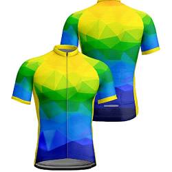 Chickwin Radtrikot Kurzarm Herren, Einfach Stil Sommer Fahrradtrikot MTB Elastische Männer Fahrradbekleidung Kleidung Fahrrad Tops T Shirt, Cycling Jersey Bekleidung von Chickwin