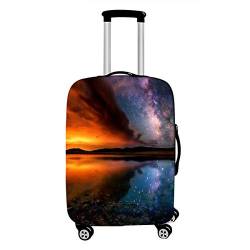 Galaxy Elastisch Kofferhülle Kofferschutzhülle Wasserdicht Drucken Gepäck Cover, Chickwin Kofferschutz-Bezug Anti-Kratzer Staubdicht Kofferabdeckung Hülle Luggage Cover (Galaxy A,L(26-28 in)) von Chickwin