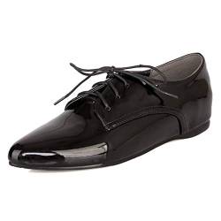 Chicmark Damen Schnürsenkel Flach Pumps (Schwarz, 35 EU) von Chicmark