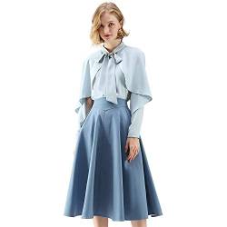 Chicwish Damen Classic Simplicity Blue A-Line Midirock mit Seitentaschen - Blau - X-Groß von Chicwish