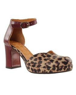 Chie Mihara Damen DAMAHO PANTER39,5 Pump, Brown, Sand, Burgundy, 39.5 EU von Chie Mihara