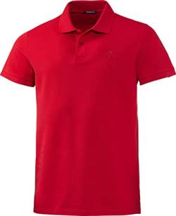 Chiemsee Herren Poloshirt, 100% Baumwolle, bequemes Poloshirt/T-Shirt mit lässigem Kragen, leichte Herrenoberbekleidung, atmungsaktiv & luftdurchlässig, Rot, Gr. M von Chiemsee