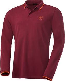 Chiemsee Herren Poloshirt Langarm, 100% Baumwolle, bequemes Polo mit lässigem Kragen, leichtes Langarmshirt, atmungsaktiv & luftdurchlässig, Bordeaux, Gr. L von Chiemsee