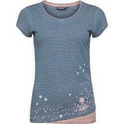 Chillaz Fancy Little Dot T-Shirt Women, 38/38 Damen, Indigo Blue Stripes Washed Creme von Chillaz