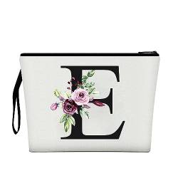 Make-up Tasche für Frauen, A-Z 26 Brief personalisierte Make-up Tasche, Geburtstagsgeschenke für Frauen Mama, Geschenke für besten Freund, Braut Brautjungfer Kosmetiktasche von Chirest