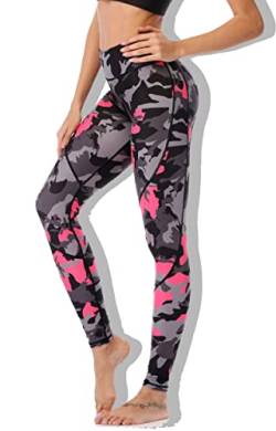 Chisportate Damen high waist yoga legging power flex bauch-steuer workout stretch sport yoga pants für gym übung fitness mittel tarnen von Chisportate