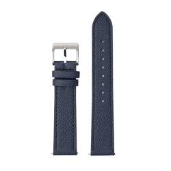 Chlikeyi Armband aus echtem Leder, Schnellverschluss, 18-22mm, Königsblau Blau, 20mm von Chlikeyi
