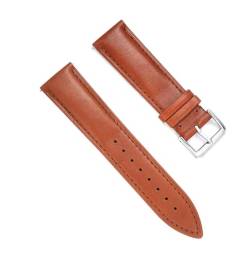 Chlikeyi Armband aus echtem Leder, doppelseitiges, wasserdichtes Rindsleder-Uhrenarmband, Hellbraun, 21 mm von Chlikeyi