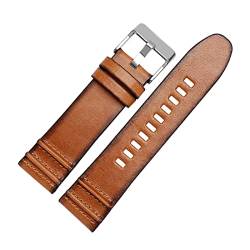 Chlikeyi Armband aus echtem Leder 22-26 mm Herren-Armband von Chlikeyi
