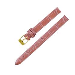 Chlikeyi Uhrenarmbänder aus weichem Mikrofaser, schmales Leder, echtes Leder, Bambusmuster, 8-16mm, Leder für Damen, Farbe 10, 14mm von Chlikeyi
