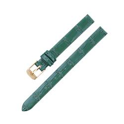 Chlikeyi Uhrenarmbänder aus weichem Mikrofaser, schmales Leder, echtes Leder, Bambusmuster, 8-16mm, Leder für Damen, Farbe 8, 16mm von Chlikeyi