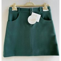 Chloé Karorock Chloé Paris Womens Iconic Cult Wool Silk Mini Skirt Minirock Rock Bnwt von Chloé