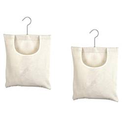 Chnegral 2 Wäscheklammer-Taschen für verschiedene Größen von Wäscheklammern, Haken können leicht aufgehängt und geschoben werden, zusätzliche Öffnung von Chnegral