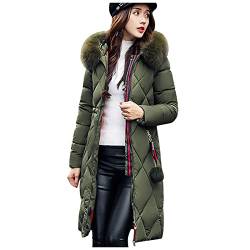 Chnnamzu Steppjacke Damen Lang Winterjacke - Daunenjacke Damen Winter Steppmantel Puffer Jacke Damen Lang Mit Kapuze Reißverschluss Kapuzenjacke Daunenjacke von Chnnamzu