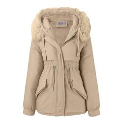 Chnnamzu Winterjacke Damen Lang Winter Jacke Parka Mantel Lang Wintermantel Warm GefüTtert Puffer Winterparka Lang Kapuzenjacke Outdoorjacke Daunenjacke mit ReißVerschlüSse Und Knöpfe Und Taschen von Chnnamzu