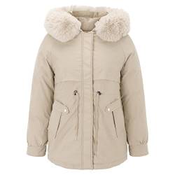 Chnnamzu Winterjacke Damen Warm - Elegant Winter Jacke Mit Kapuze Warm Jacke Mantel Outdoorjacke Puffer Daunenjacke Daunenmantel Wintermantel mit Reißverschluss Tasche von Chnnamzu