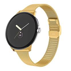 Chofit Armbänder kompatibel mit Google Pixel Watch 2/Pixel Watch Armband, schmales, gewebtes Metall Edelstahl Ersatzbänder Leichtes Armband für Pixel Watch von Chofit