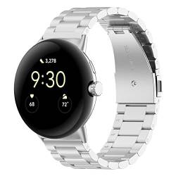 Chofit Armbänder kompatibel mit Google Pixel Watch Armband, Metall Edelstahl Armband Ersatz Business Band für Pixel Watch Smartwatch (Silber) von Chofit