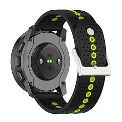 Chofit Armbänder kompatibel mit Suunto 9 Peak Strap, weiches Silikon-Sport-Ersatzarmband 22 mm Band mit bunten Löchern, Uhrenzubehör für Suunto 9 Peak Smart Watch (Schwarz-Lime) von Chofit