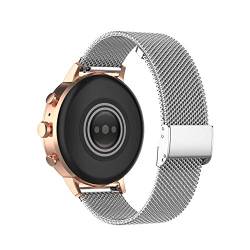 Chofit Armband, kompatibel mit Fossil GEN 6/Gen 5E, gewebtes Metall, Edelstahl, Ersatzarmband für GEN 6/Gen 5E, 42 mm, 44 mm Smartwatch (18 mm, Silber) von Chofit