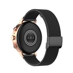 Chofit Armband, kompatibel mit Fossil GEN 6/Gen 5E, gewebtes Metall, Edelstahl, Ersatzarmband für GEN 6/Gen 5E, 42 mm, 44 mm Smartwatch (18 mm, schwarz) von Chofit