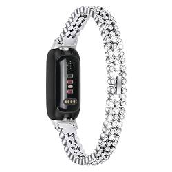 Chofit Ersatz-Armband, kompatibel mit Fitbit Inspire 3, Metall-Edelstahl-Armband mit Strasssteinen, glitzerndes Band für Frauen für Inspire 3 Activity Tracker von Chofit