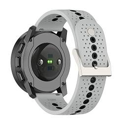 Chofit Straps Compatible with Suunto 9 Peak Strap, Soft Silicone Sport Replacement Wristband 22mm Band with Colourful Holes Watch Zubehör for Suunto 9 Peak Smart Watch (Gray) von Chofit