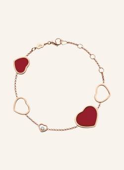 Chopard Armband Happy Hearts Armband Aus 18 Karat Roségold, Diamanten Und Roter Stein rosegold von Chopard