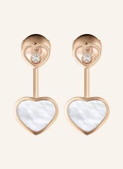 Chopard Ohrring Happy Hearts Ohrringe Aus 18 Karat Roségold, Diamanten Und Perlmutt rosegold von Chopard