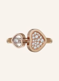 Chopard Ring Happy Hearts Ring Aus 18 Karat Roségold Und Diamanten rosegold von Chopard