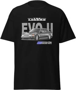 ChriStyle T-Shirt 190 E W201 Herren Kinder T-Shirt DTM Modell Evo Classic Car Racing Auto Rally Legend BK, Schwarz , Large von ChriStyle