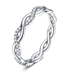 Chriscoco Ringe Silber 925 für Damen Zirkonia Daumenring Minimalistisch Liebesknoten Ringe Verlobungsring Eheringe Jubiläum Promise Ringe Silber Ringe für Frauen Schmuck von Chriscoco