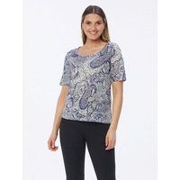 Christian Materne Kurzarmshirt Druckbluse koerpernah mit abstraktem Muster von Christian Materne