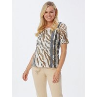 Christian Materne T-Shirt Print-Shirt koerpernah mit Animal-Print von Christian Materne