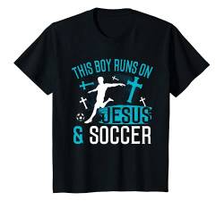 Kinder Jesus und Fußballtrikot, christlicher Religionsspieler, Geschenk für Jungen T-Shirt von Christian Soccer Giftz & More