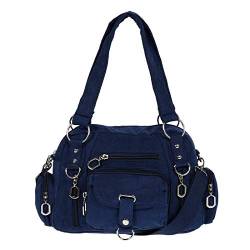 Christian Wippermann Damenhandtasche Schultertasche Tasche Umhängetasche Canvas Shopper Crossover Bag Blau von Christian Wippermann