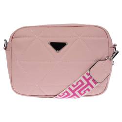 Christian Wippermann Kleine Damen Tasche Schultertasche Umhängetasche Henkeltasche Leder Optik Bag Rosa von Christian Wippermann