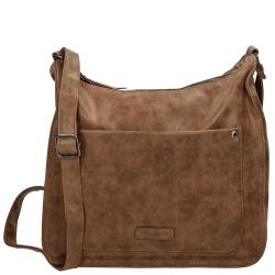 Christian Wippermann große Damen Tasche Schultertasche Umhängetasche Crossover Bag Leder Optik Handtasche Camel von Christian Wippermann