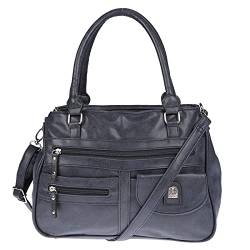 Christian Wippermann große Damen Umhängetasche Tasche Schultertasche in Leder Optik (Navy) von Christian Wippermann