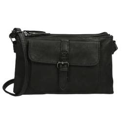 Christian Wippermann kleine Damen Tasche Schultertasche Umhängetasche Crossover Bag Leder Optik Handtasche Schwarz von Christian Wippermann