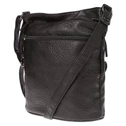 Christian Wippermann mittelgroß Damen Tasche Schultertasche Umhängetasche Crossover Bag Leder Optik Handtasche schwarz von Christian Wippermann