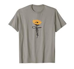 Jesus Sonnenblume Kreuz Christliche Geschenk für Christen T-Shirt von Christliche Geschenke & Bekleidung für Christen