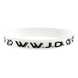 Christliche Geschenkideen °*1164 Armband Taube WWJD What would Jesus do? (weiß) von Christliche Geschenkideen